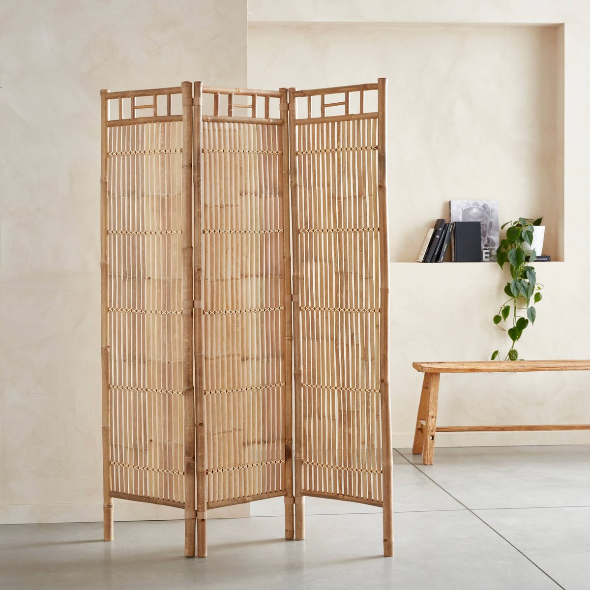 Paravent pliant bambou FIDJI naturel, SWEEEK