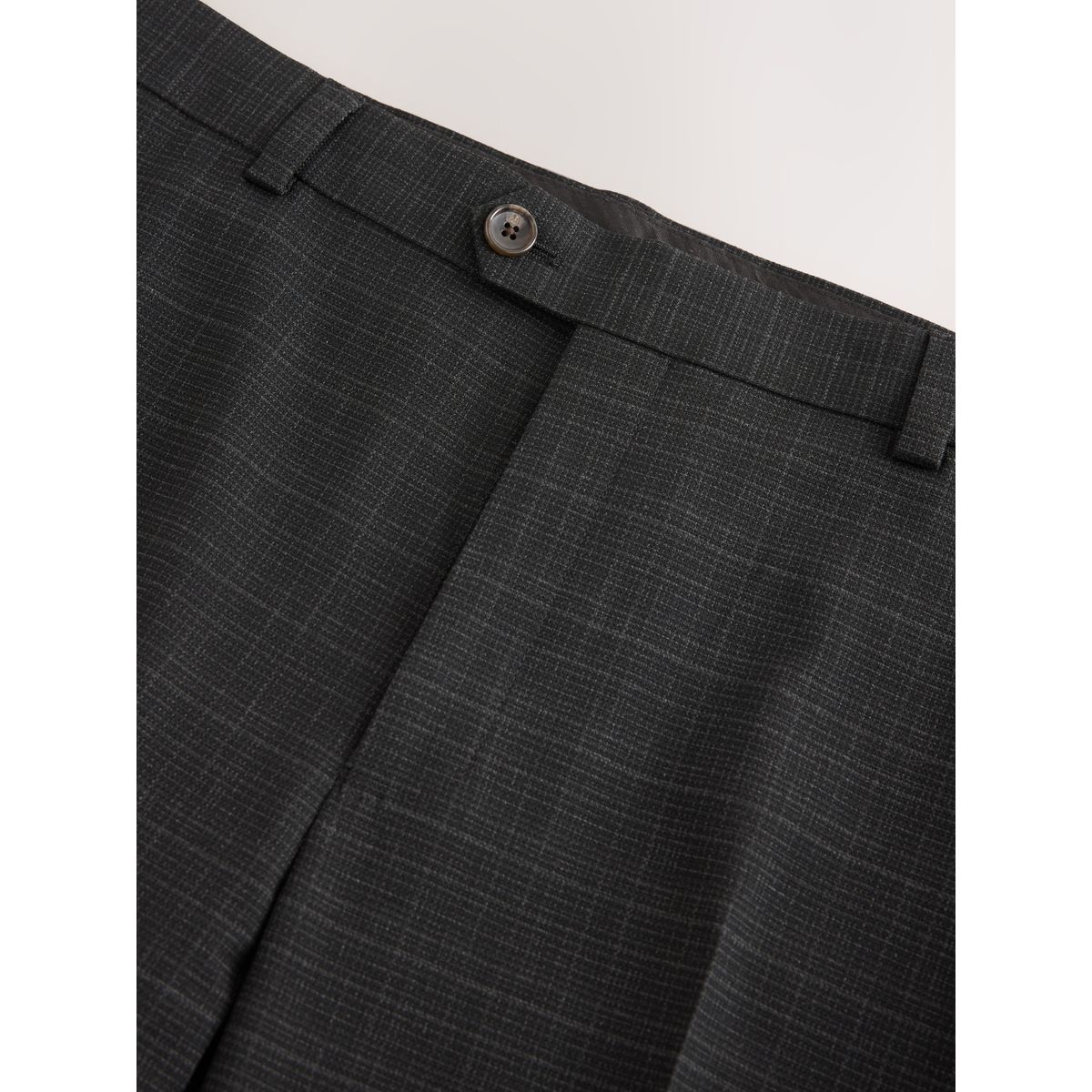 Pantalon habillé à carreaux texturé noir, NEXT