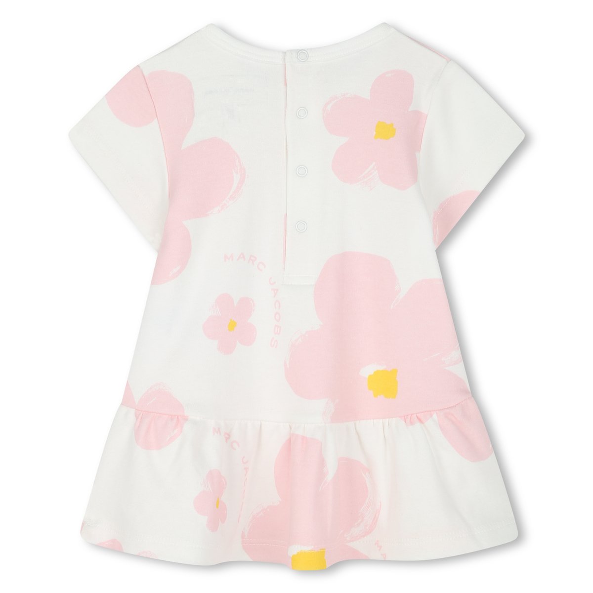 Robe manches courtes en coton ivoire pastel, MARC JACOBS