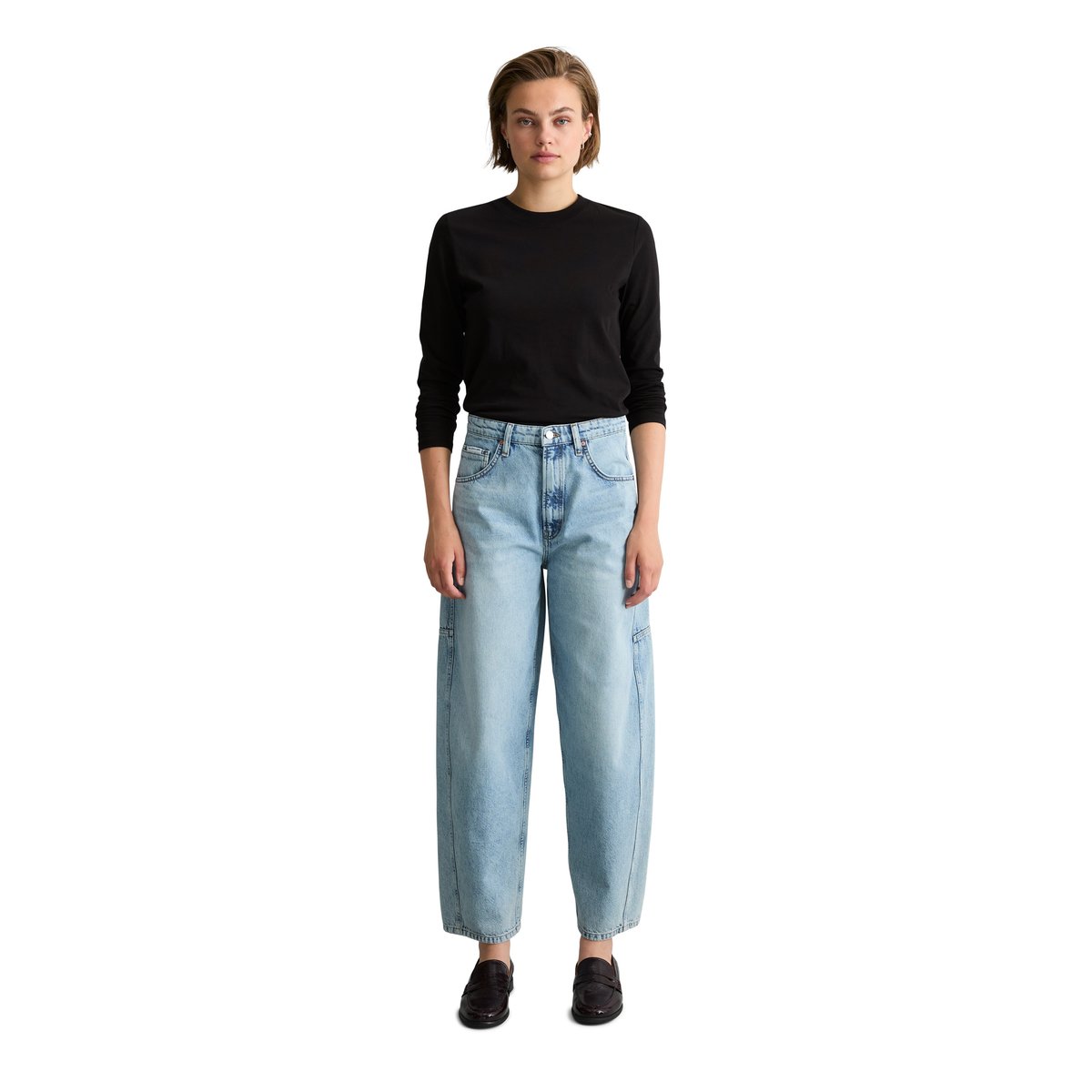 Jeans modèle Enni à coupe large en denim rigide bleu, MARC O’POLO DENIM