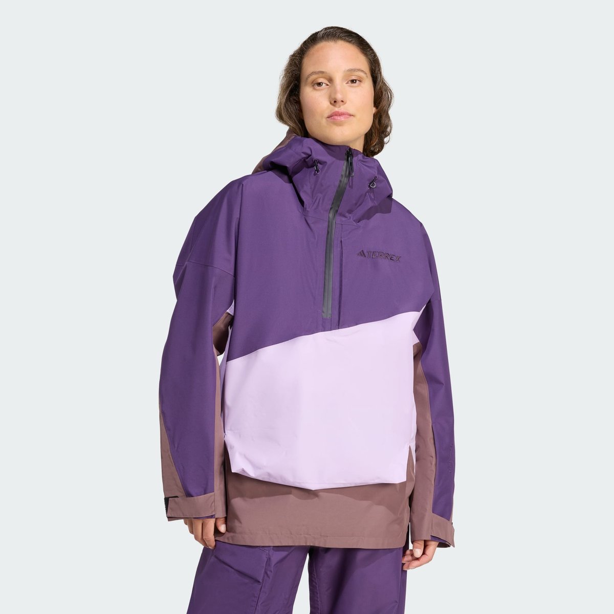 Anorak Doublé Terrex Xploric 2 Couches Climaproof Anorak Doublé Terrex Xploric 2 Couches Climaproof powder plum / aurora plum / earth strata, adidas Performance