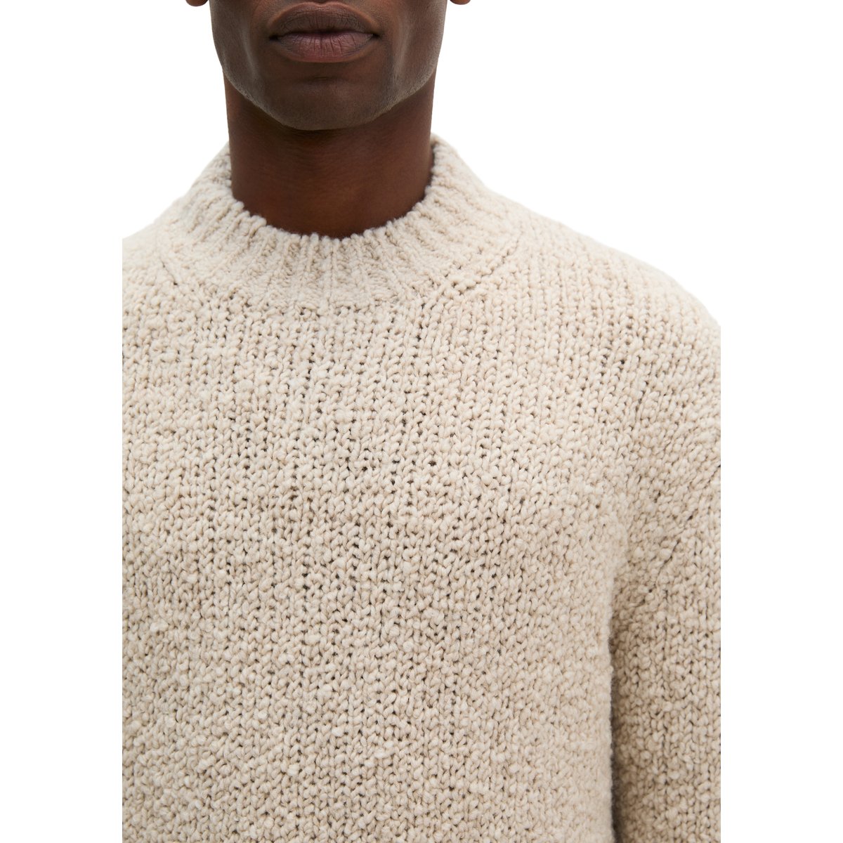 Pull oversize en mélange de laine vierge douce beige, MARC O'POLO