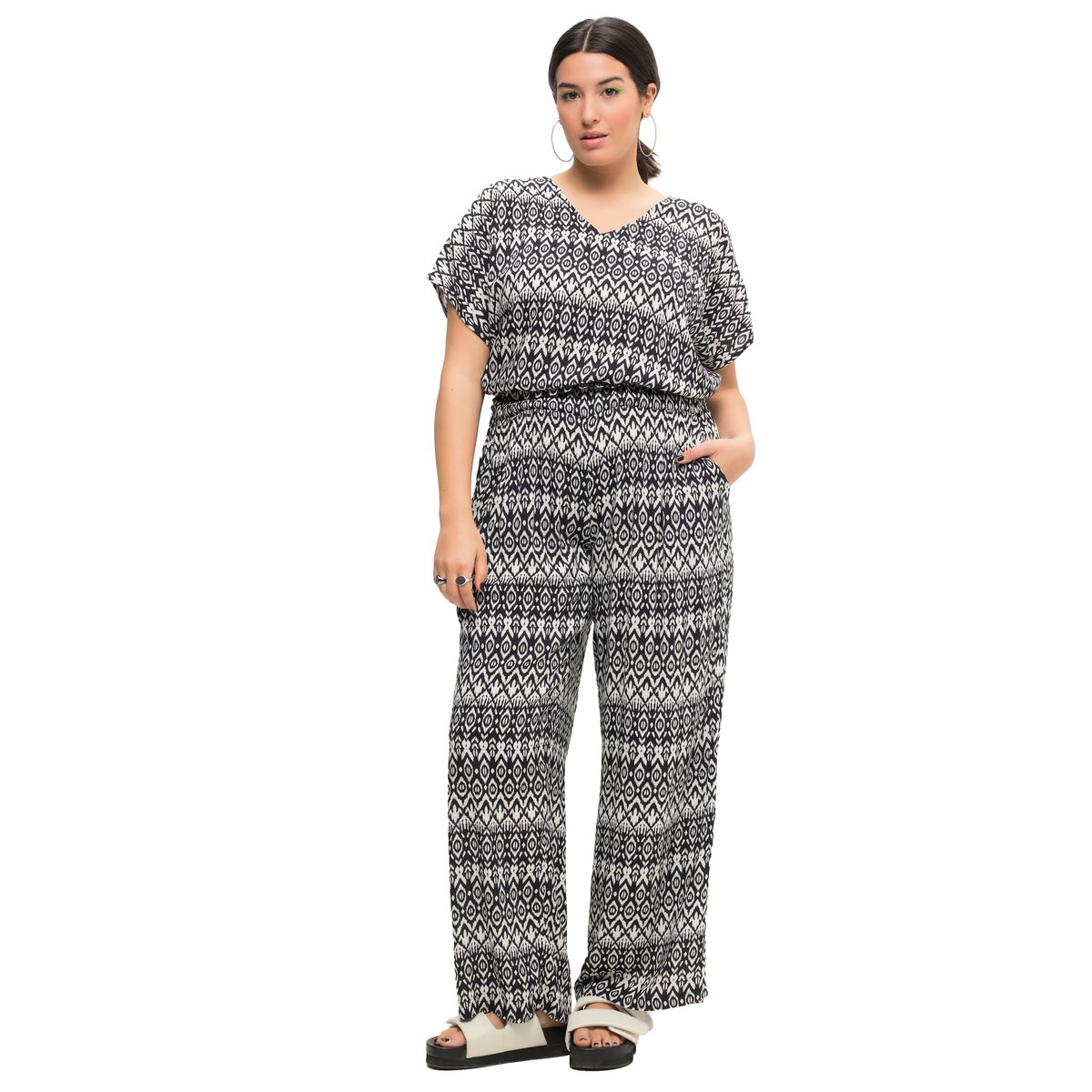 Pantalon taille haute et jambe large. Taille noir, STUDIO UNTOLD
