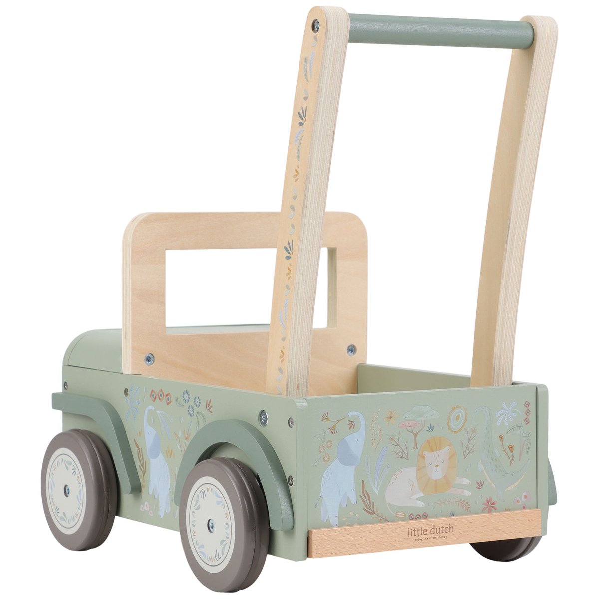 Chariot Voiture de Safari vert, multicolore, bois, LITTLE DUTCH