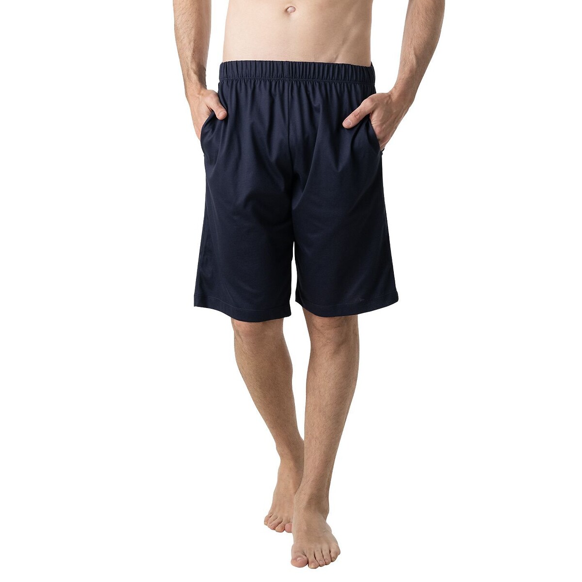 Pyjama court homme Mercerisé Eminence rouge/bleu marine, EMINENCE
