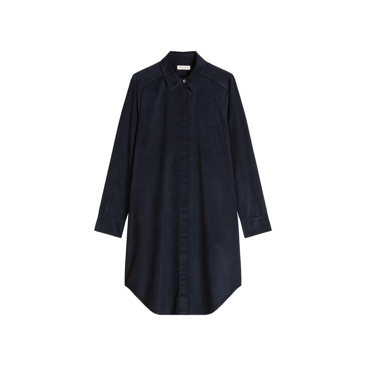 Robe chemisier large en qualité velours côtelé bleu, MARC O'POLO