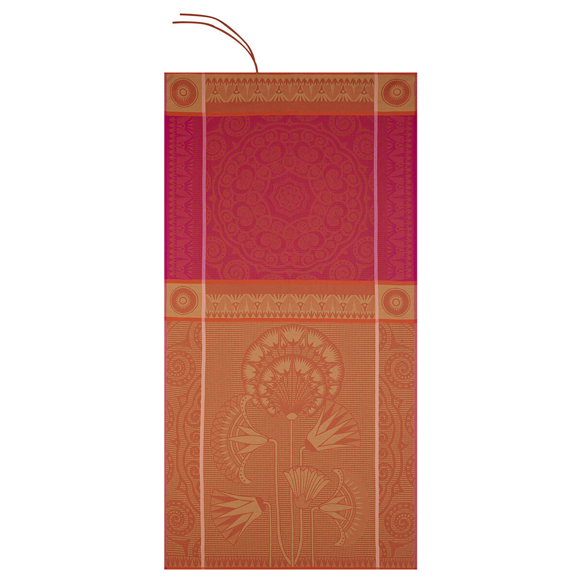 Drap de plage Holi Orchidee 100x200 100% coton orchidee, LE JACQUARD FRANCAIS