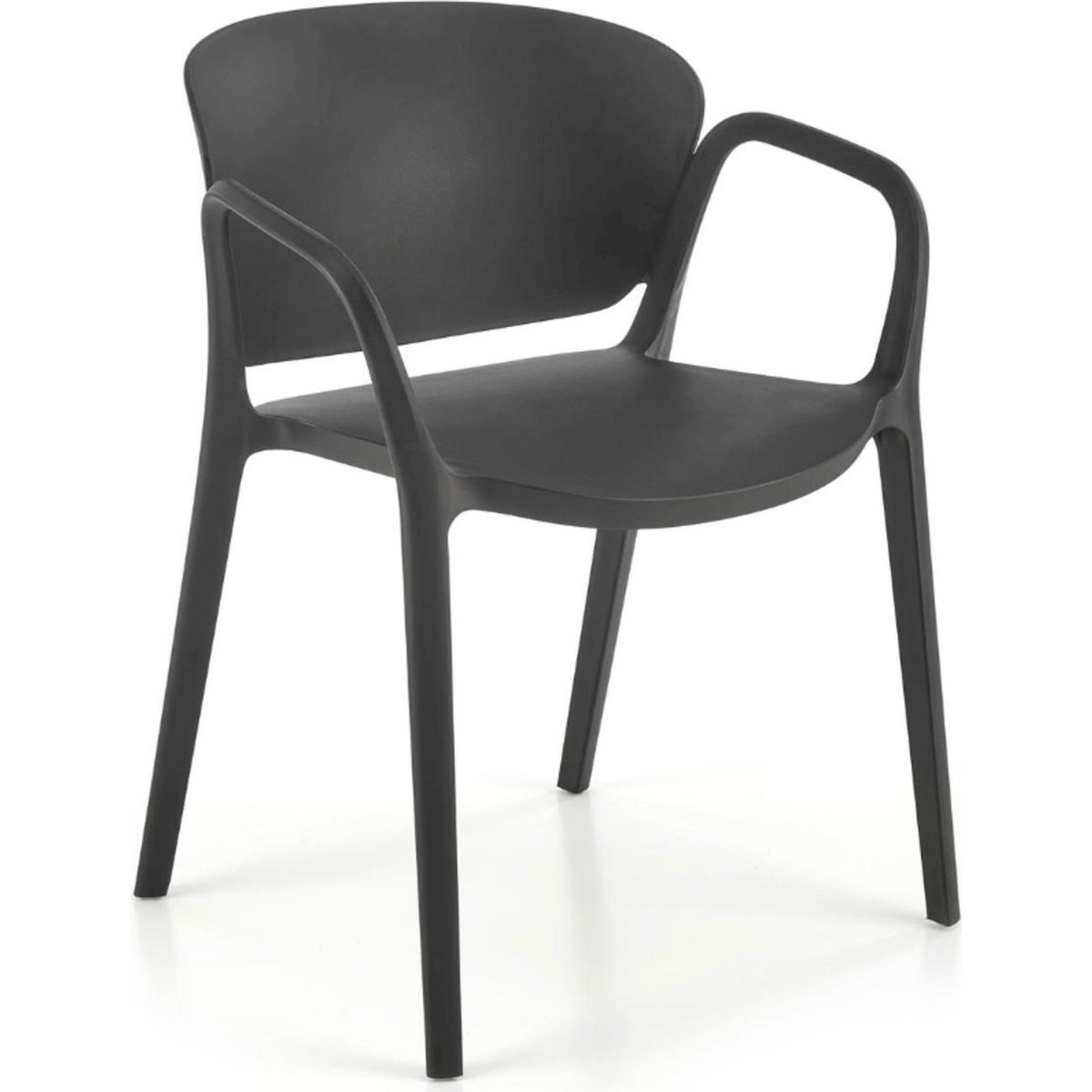 Chaise empilable avec accoudoirs NIONINE blanc, RECOLLECTION