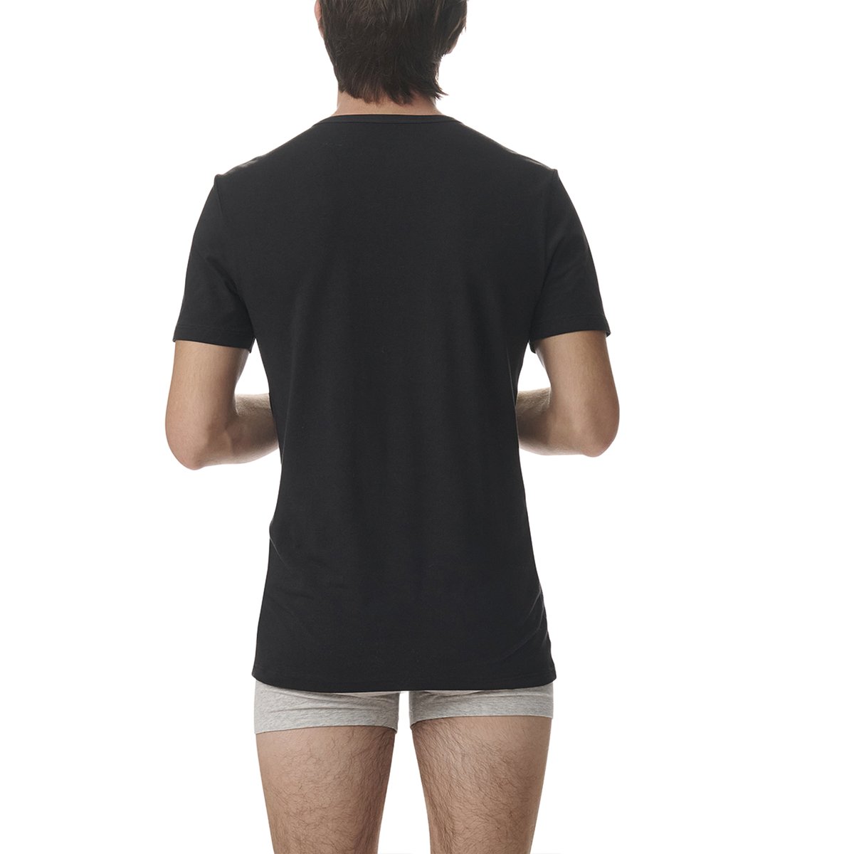 Tee-shirt col rond, lot de 2, ACTIVE FLEX COTTON noir, ADIDAS SPORTSWEAR