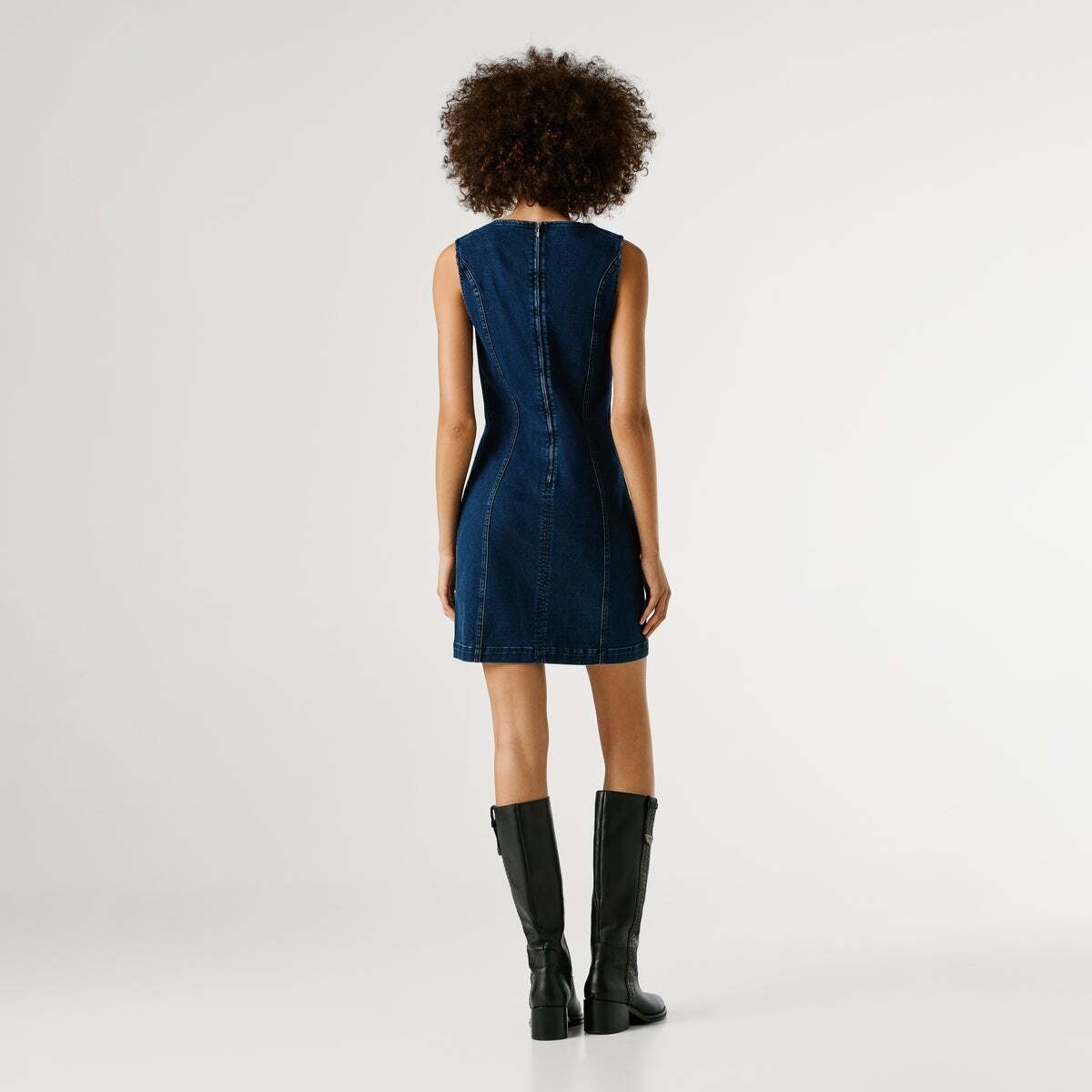 Robe Courte Coupe Regular En Denim nuit défoncée, PEPE JEANS
