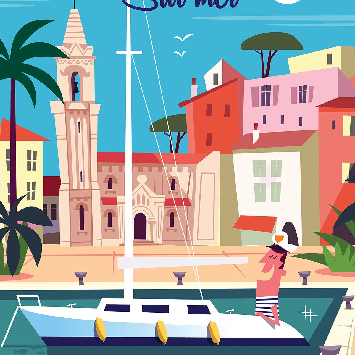 Tableau vacances à sanary tableau alu dibond, HEXOA