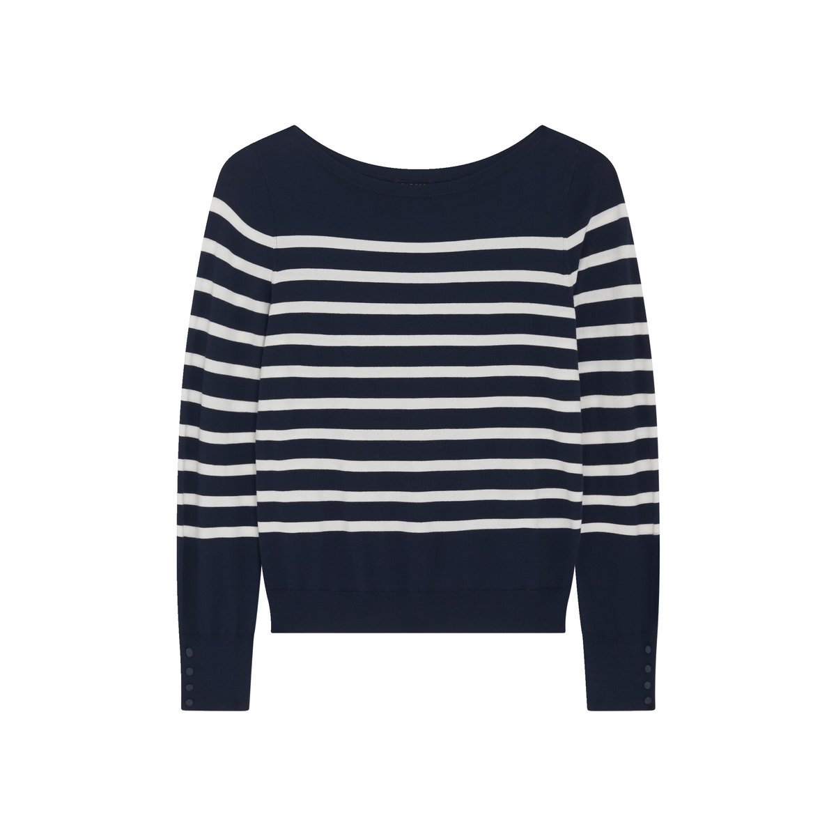 Pull droit col rond MJULIE bleu marine, CAROLL