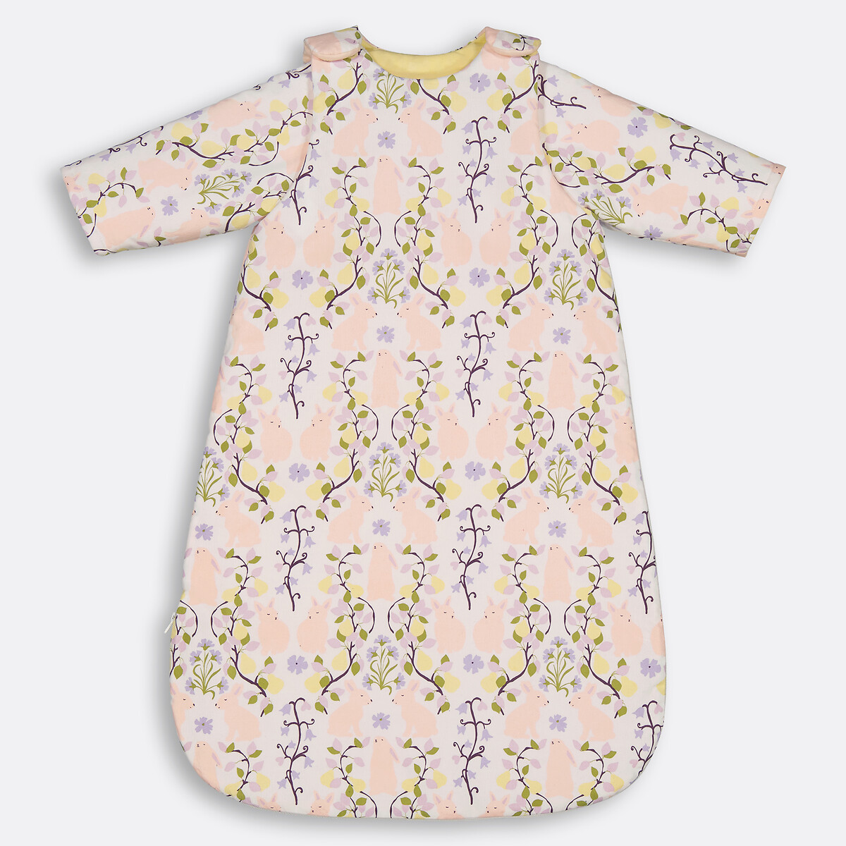Gigoteuse hiver velours de coton, Petits Lapins ecru/rose, LA REDOUTE INTERIEURS