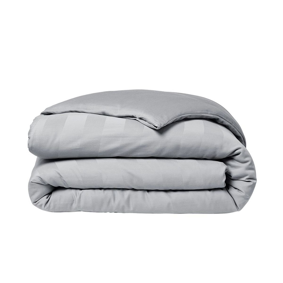 Parure de lit 2 personnes uni coton PRESTIGE gris, TODAY