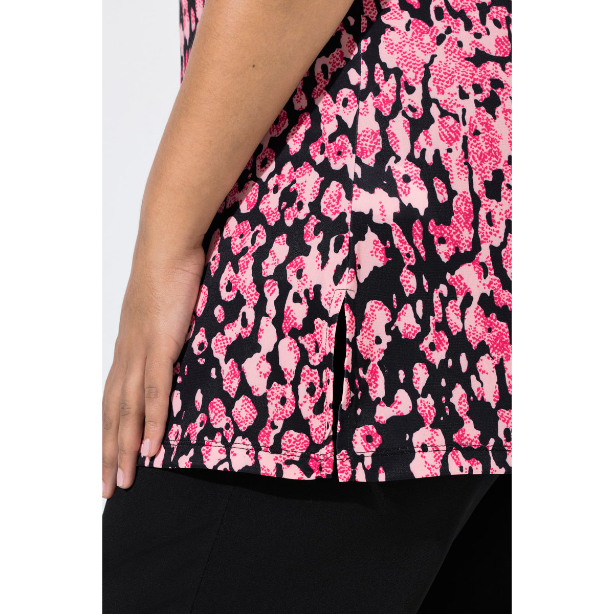 T-shirt long rose vif, ULLA POPKEN