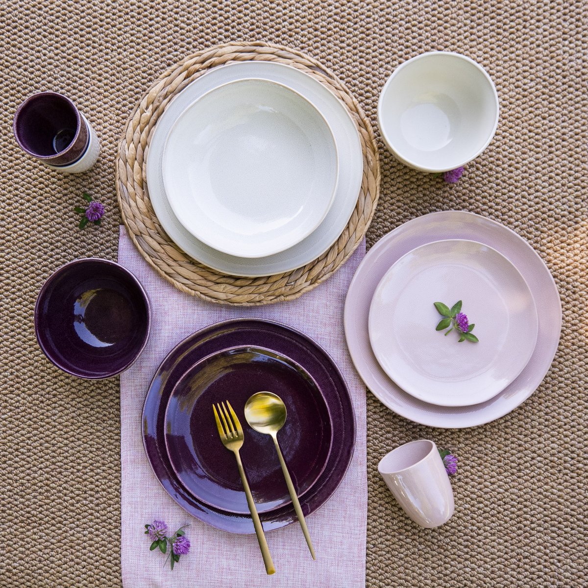 Lot de 6 tasses, TERRA violet, ARTIME