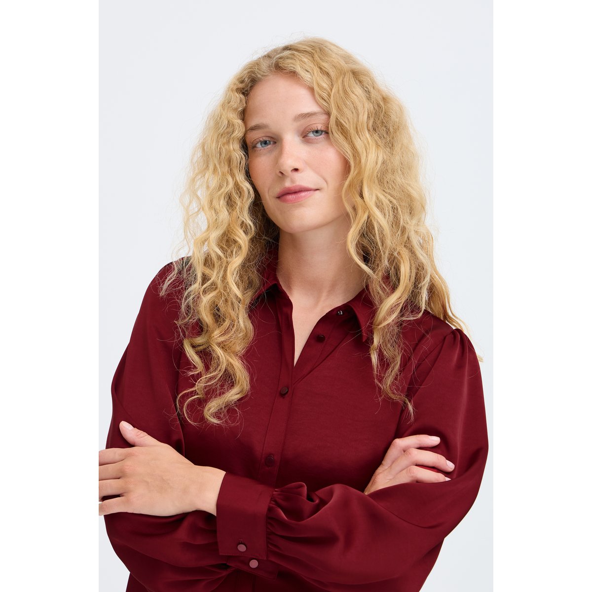 Chemise à manches longues rouge sun-dried tomato, B.YOUNG