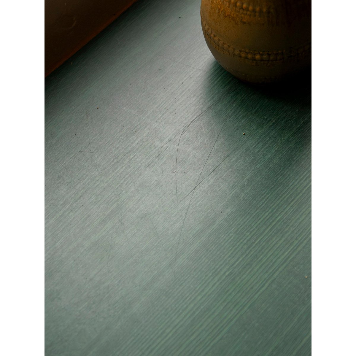 Table basse au plateau vert forêt Donna N°1606 - Bon état vert, DEBONGOUT