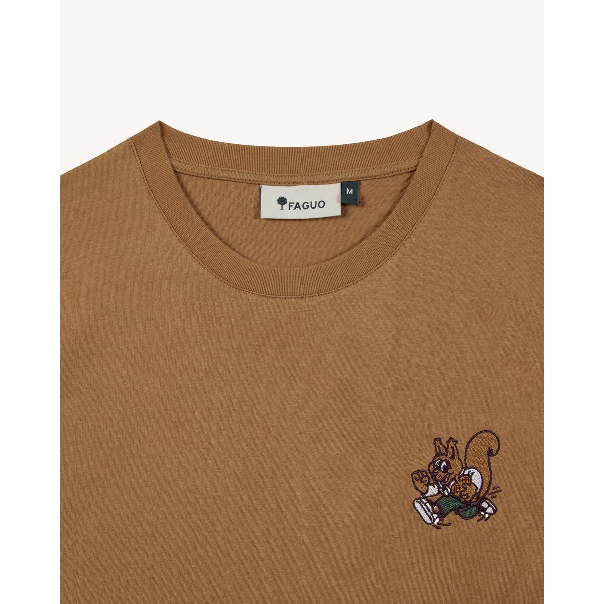 T-shirt en maille camel, FAGUO