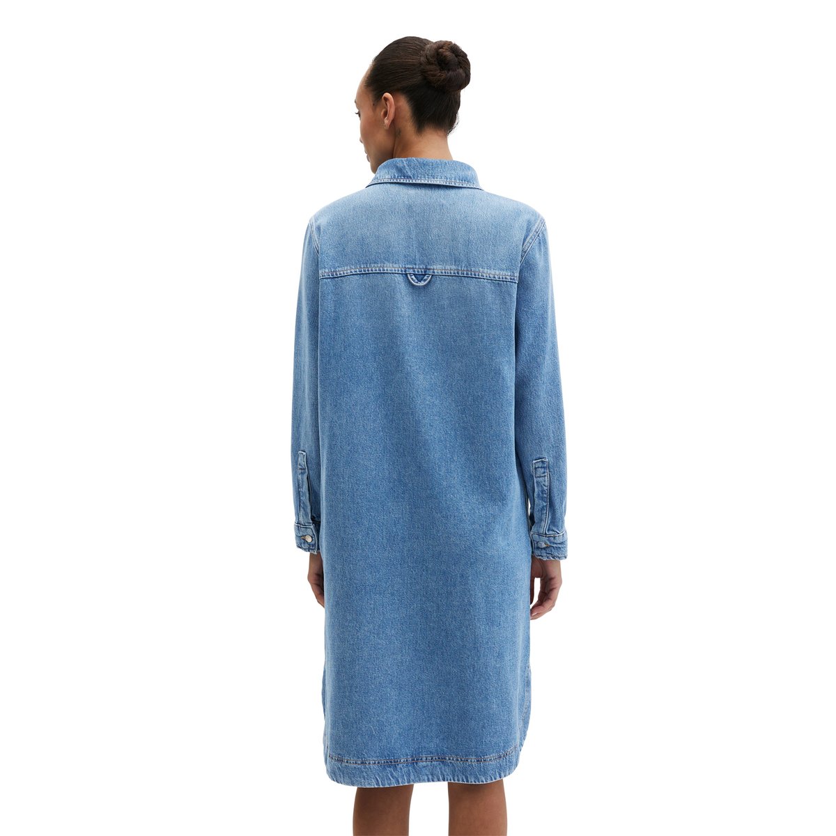 Robe en jean relaxed en coton avec élasthanne bleu moyen, MARC O'POLO
