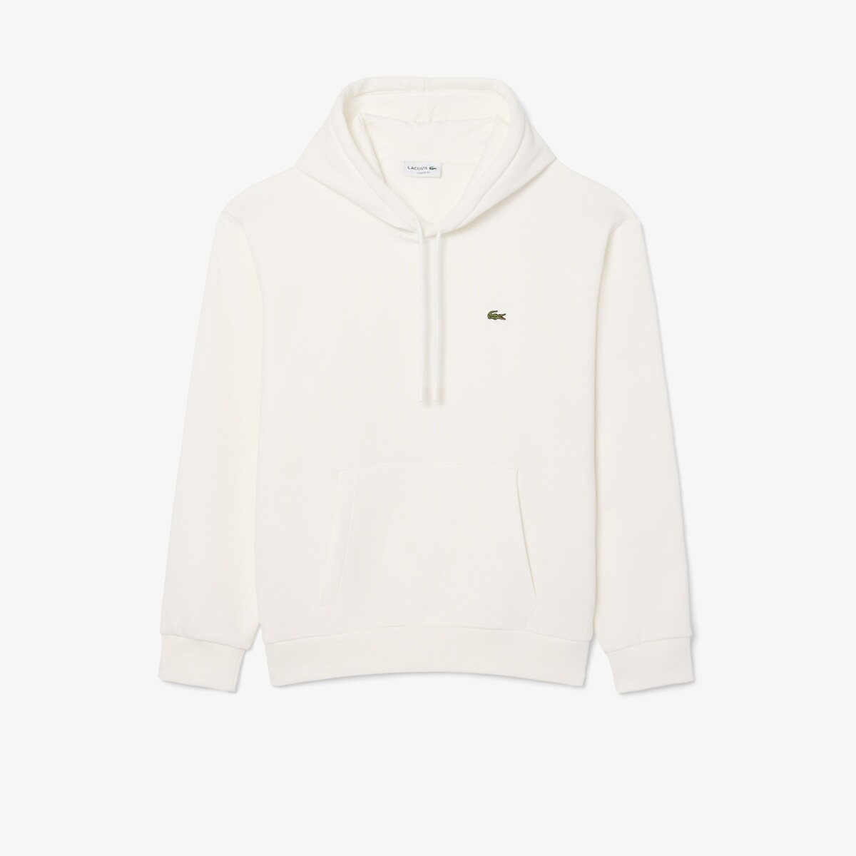Fleece Hooded Sweatshirt off-white, LACOSTE