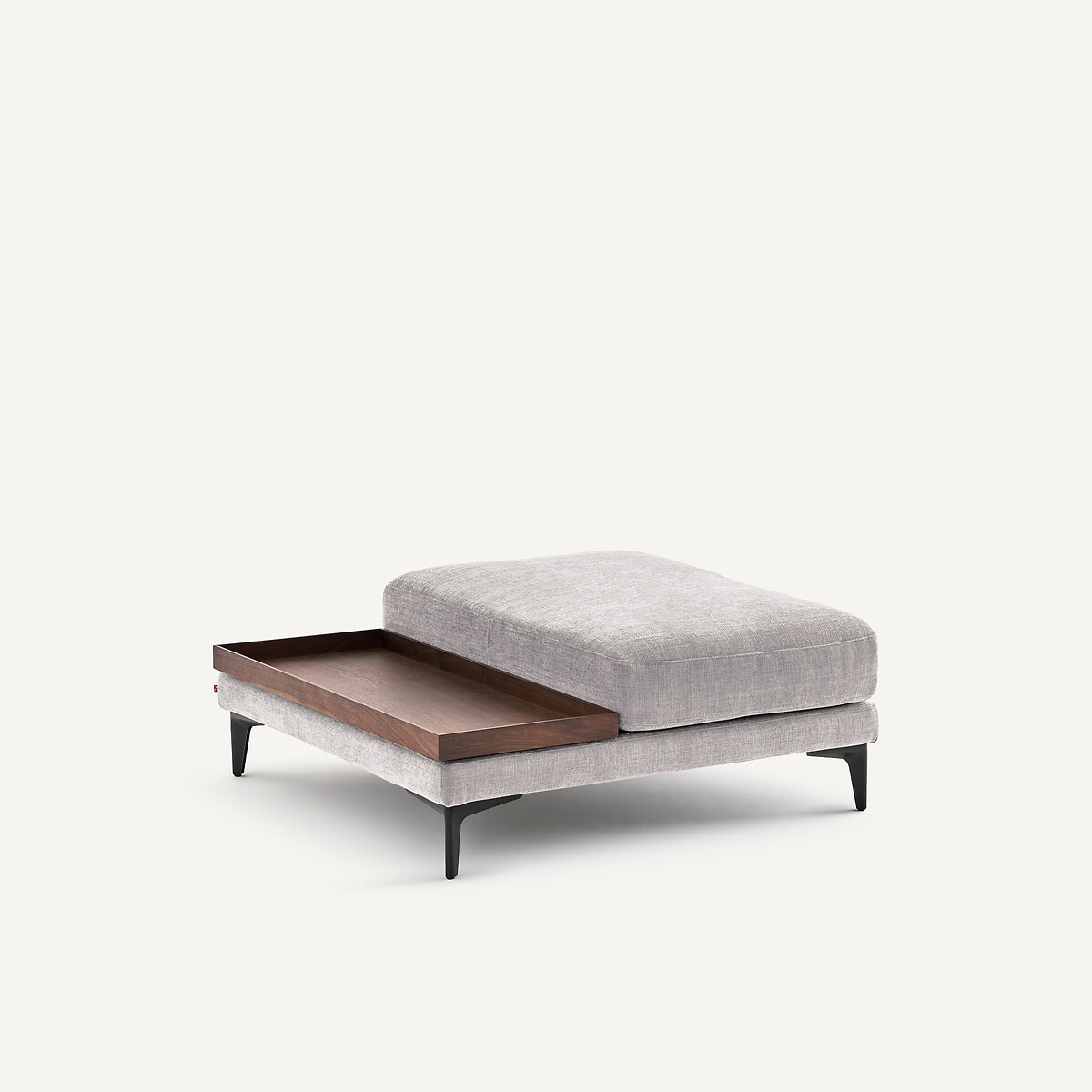 Repose-pieds avec plateau, en polyester et coton, MODERNISTE gris clair, EMMANUEL GALLINA X AM.PM