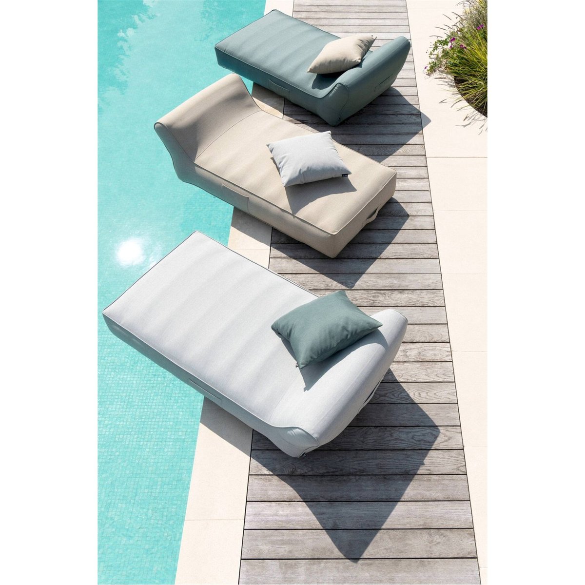 Matelas de détente pour bain de soleil vert, RECOLLECTION