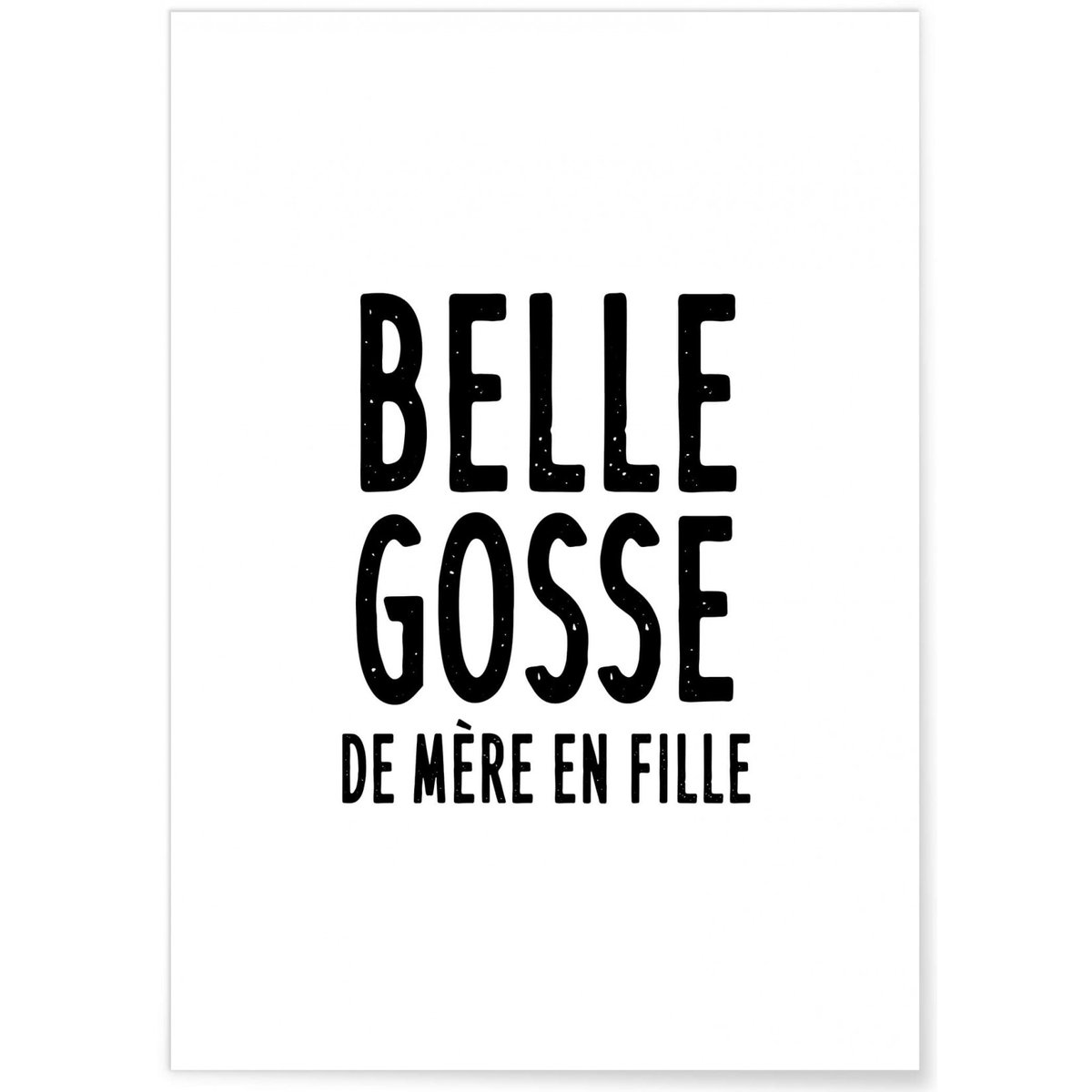 Affiche 'Mère fille' blanc, L'AFFICHERIE
