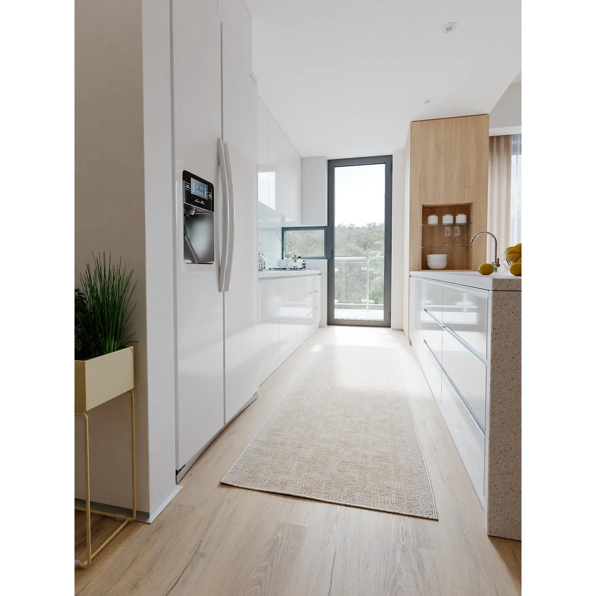 Tapis de couloir d'extérieur & intérieur BRONCO crème, BENUTA 