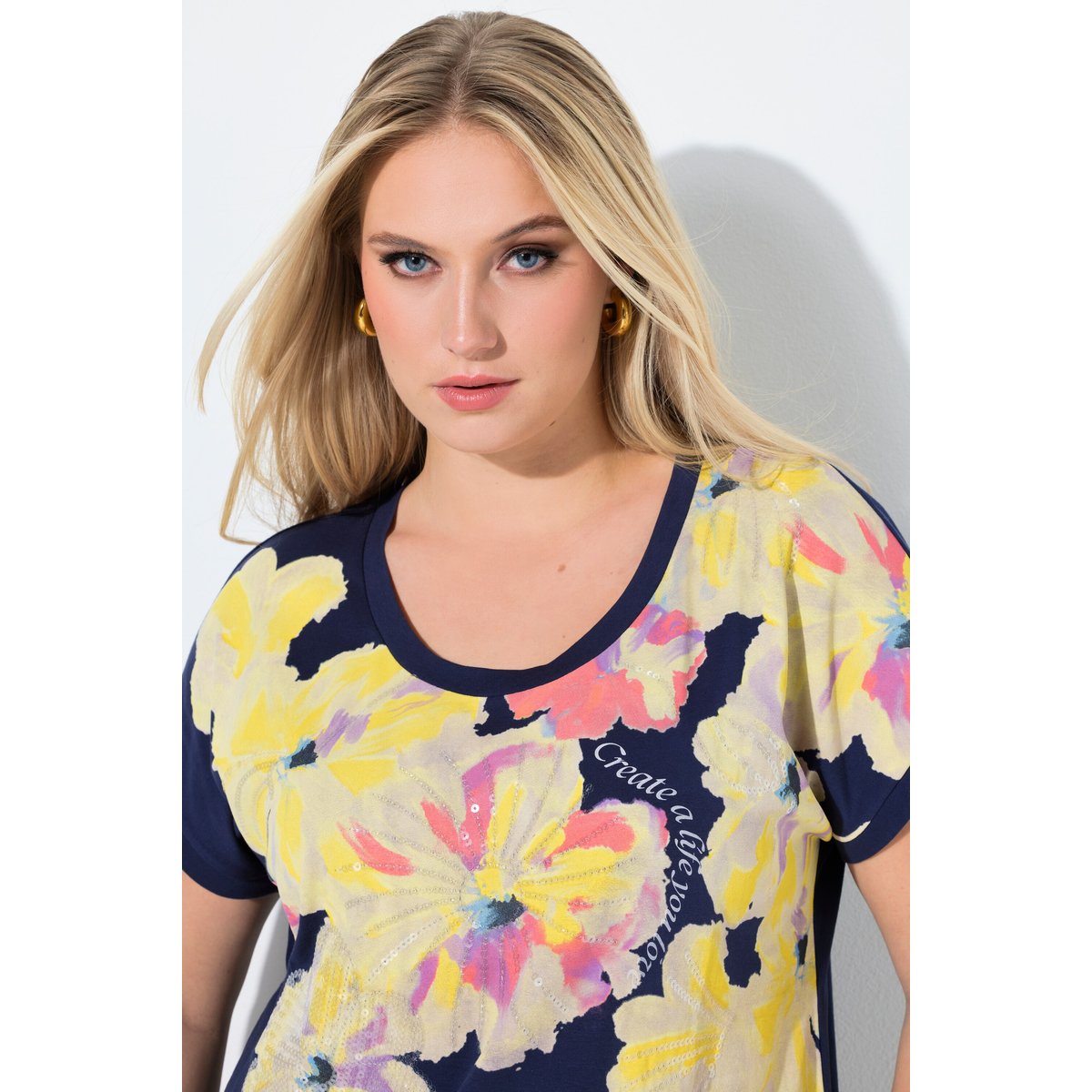 T-shirt oversize, motif à fleurs univers, ULLA POPKEN