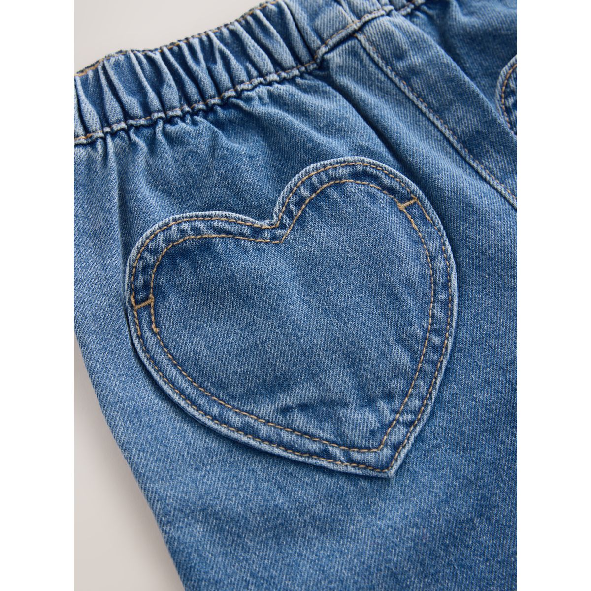 Jean large ourlet à volants en denim, NEXT