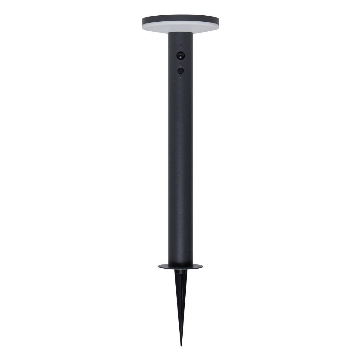 Potelet solaire avec détecteur de mouvement DETEKT gris graphite, HESPERIDE
