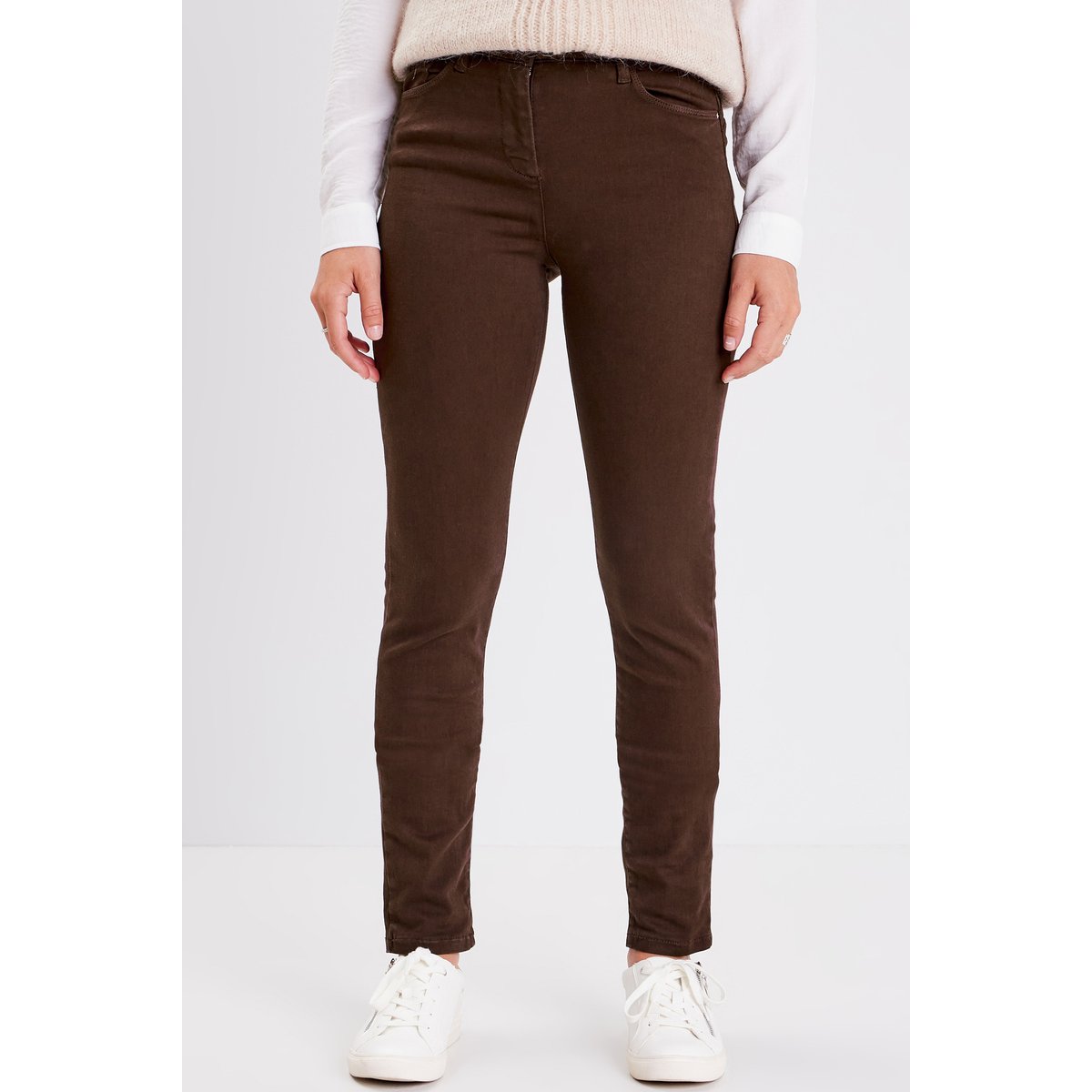 Jean magique ajusté taille standard marron foncé, BREAL
