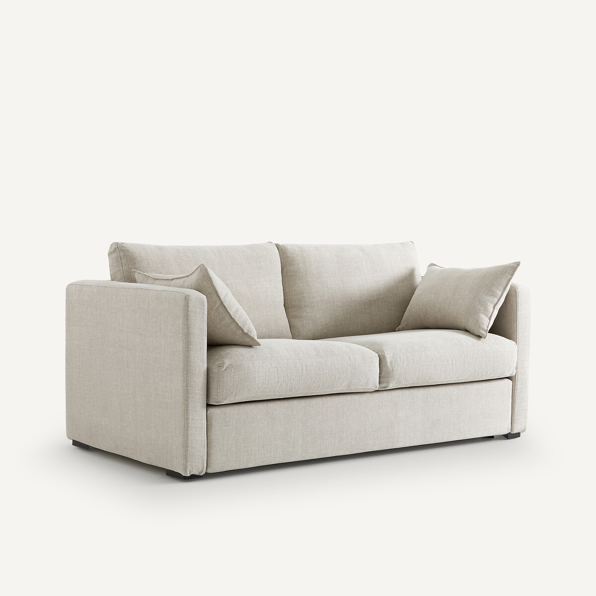 Canapé 3 places, convertible, en coton/lin, Néo Kinkajou beige, AM.PM