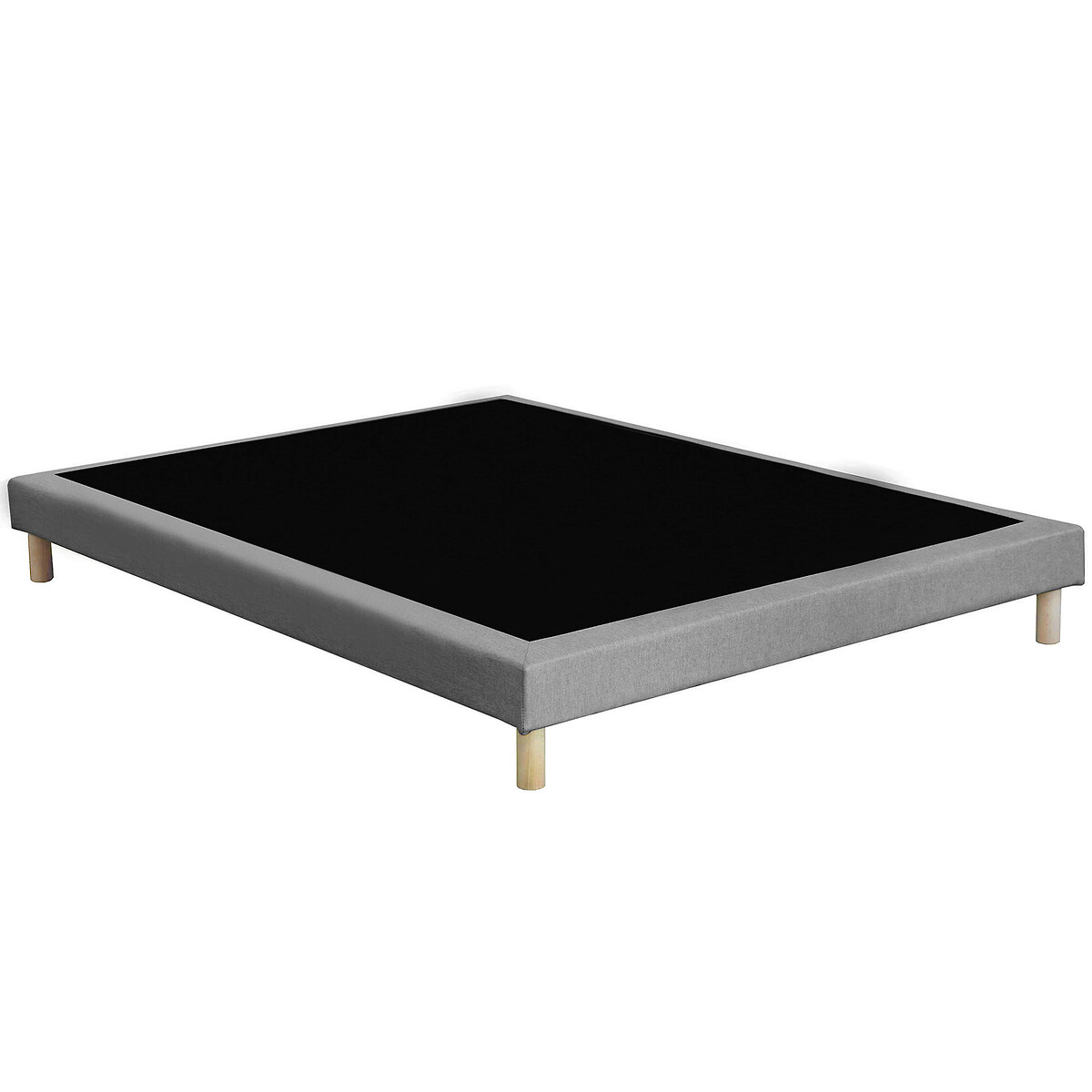 Sommier tapissier déco 12 lattes avec pieds gris chiné, LA REDOUTE INTERIEURS