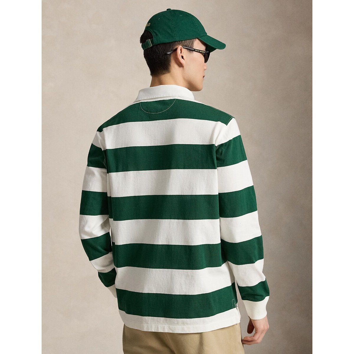 Iconic Rugby Polo Shirt green/ecru, POLO RALPH LAUREN