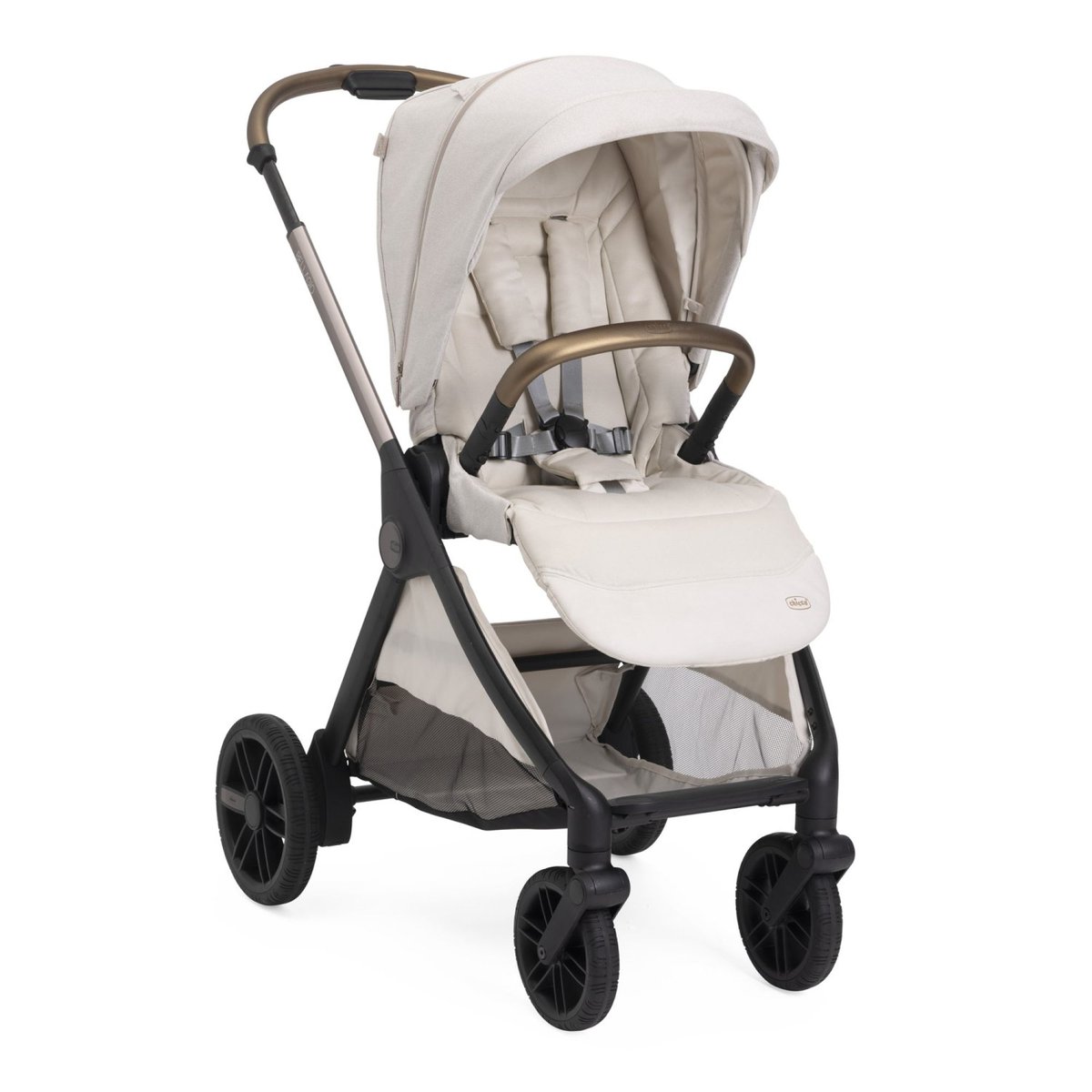 Poussette trio Bellagio 2 + siège auto First Seat Recline i-Size blanc, CHICCO