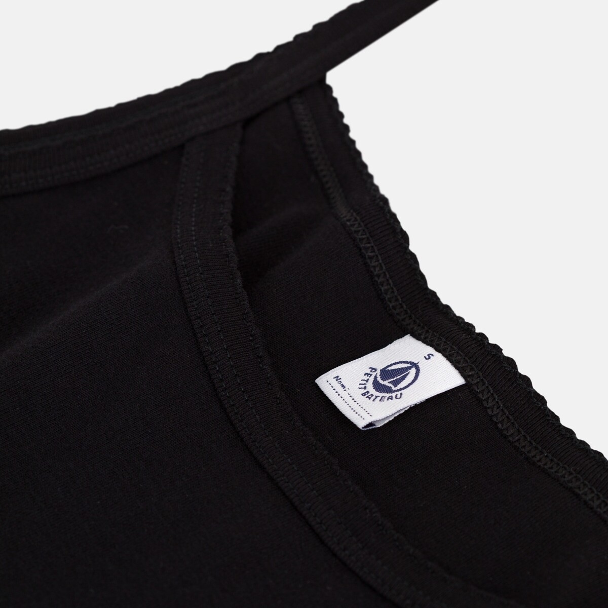 Débardeur à bretelles noir, PETIT BATEAU