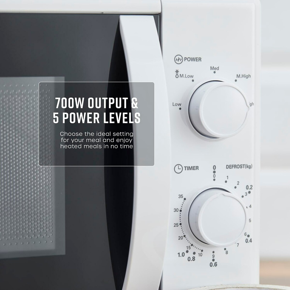 700W Manual Microwave - SM4420 white, SWAN