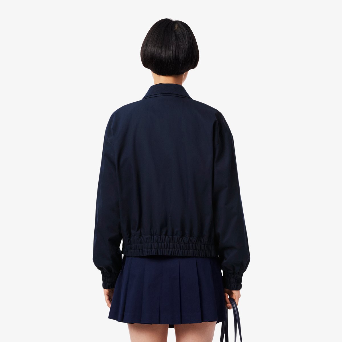Veste gabardine stretch double col bleu-166, LACOSTE