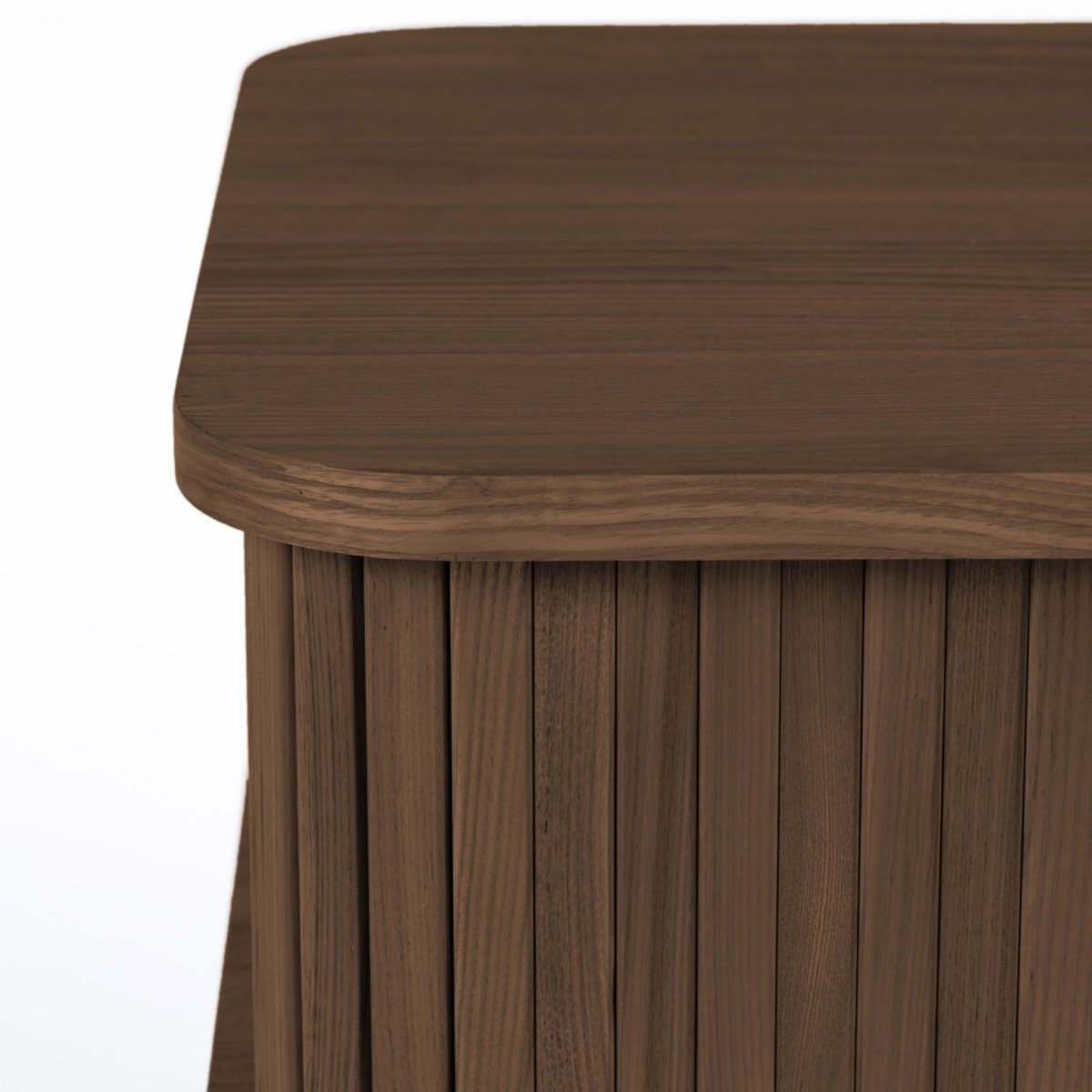 Table d'appoint design en bois - Barbier bois foncé, ZUIVER