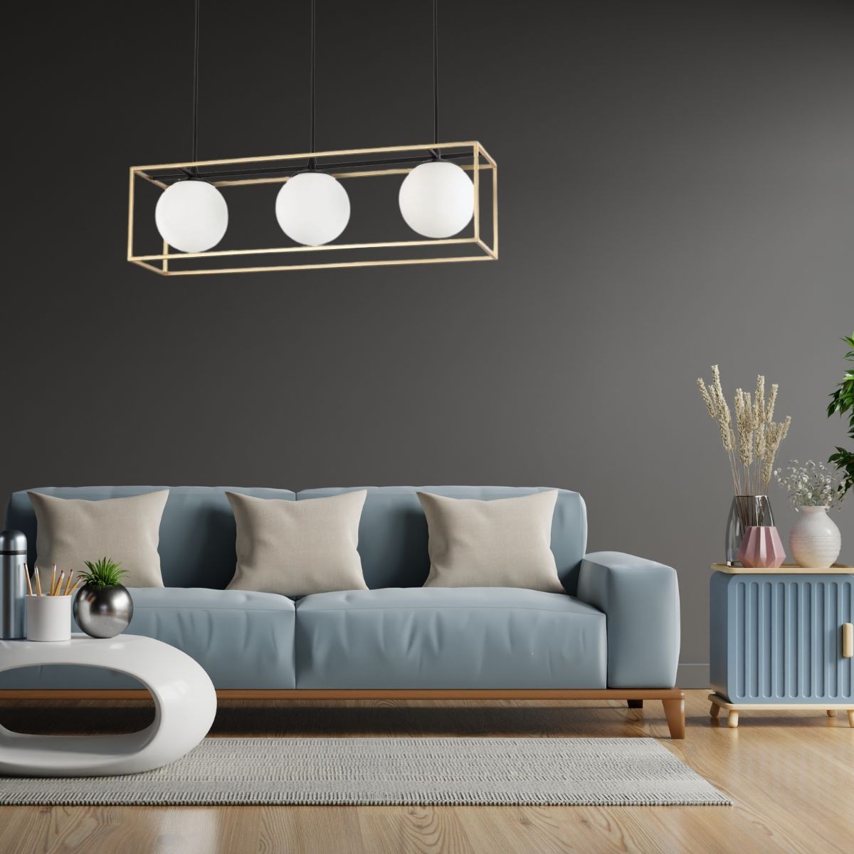 Suspension LINGOTTO laiton antique, IDEAL LUX