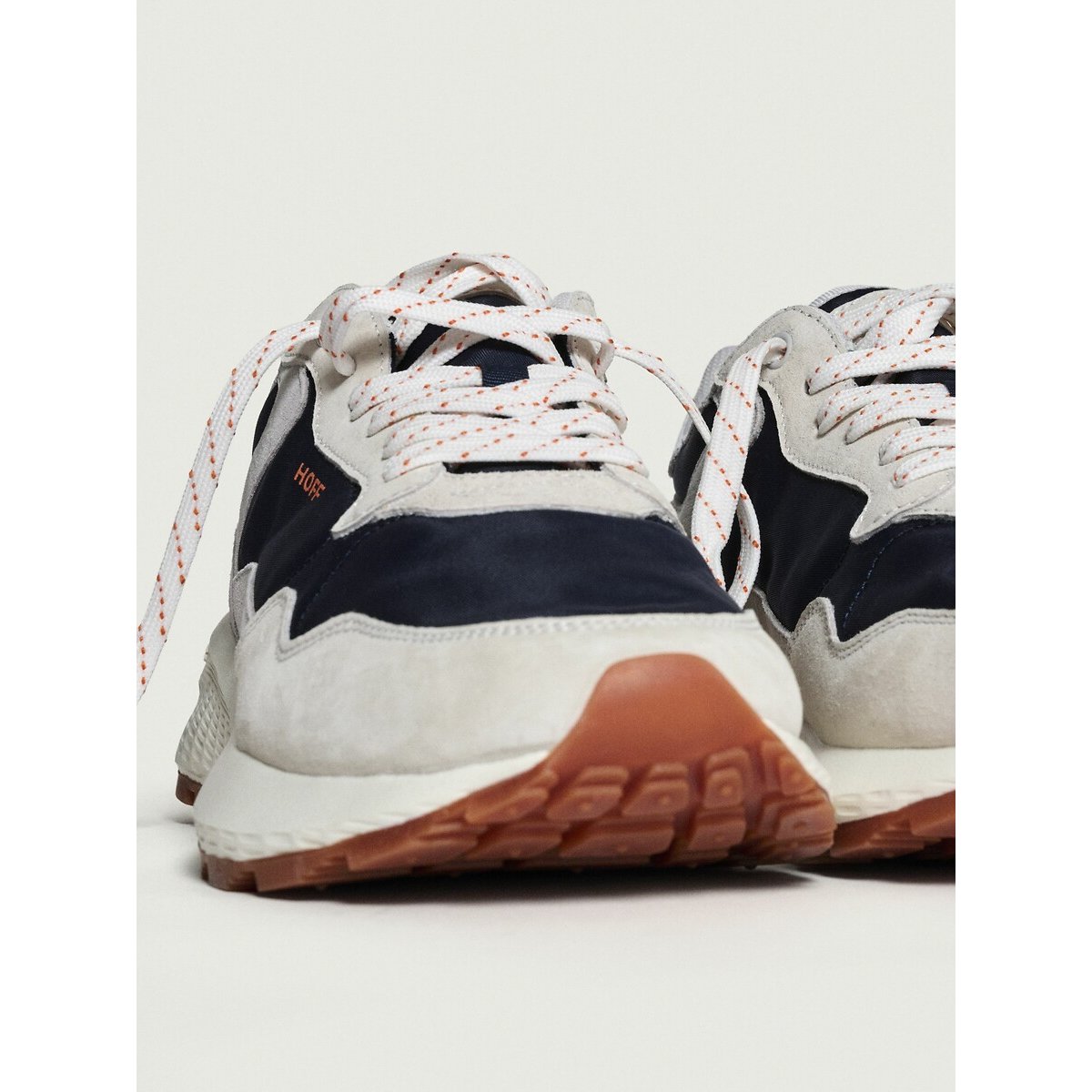 Sneakers in leer blauw, HOFF