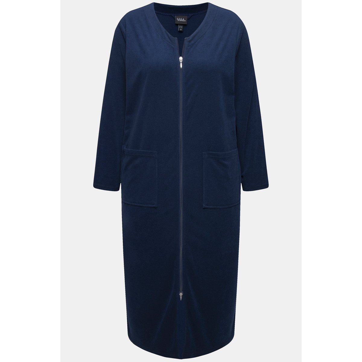 Peignoir en tissu éponge bleu nuit, ULLA POPKEN