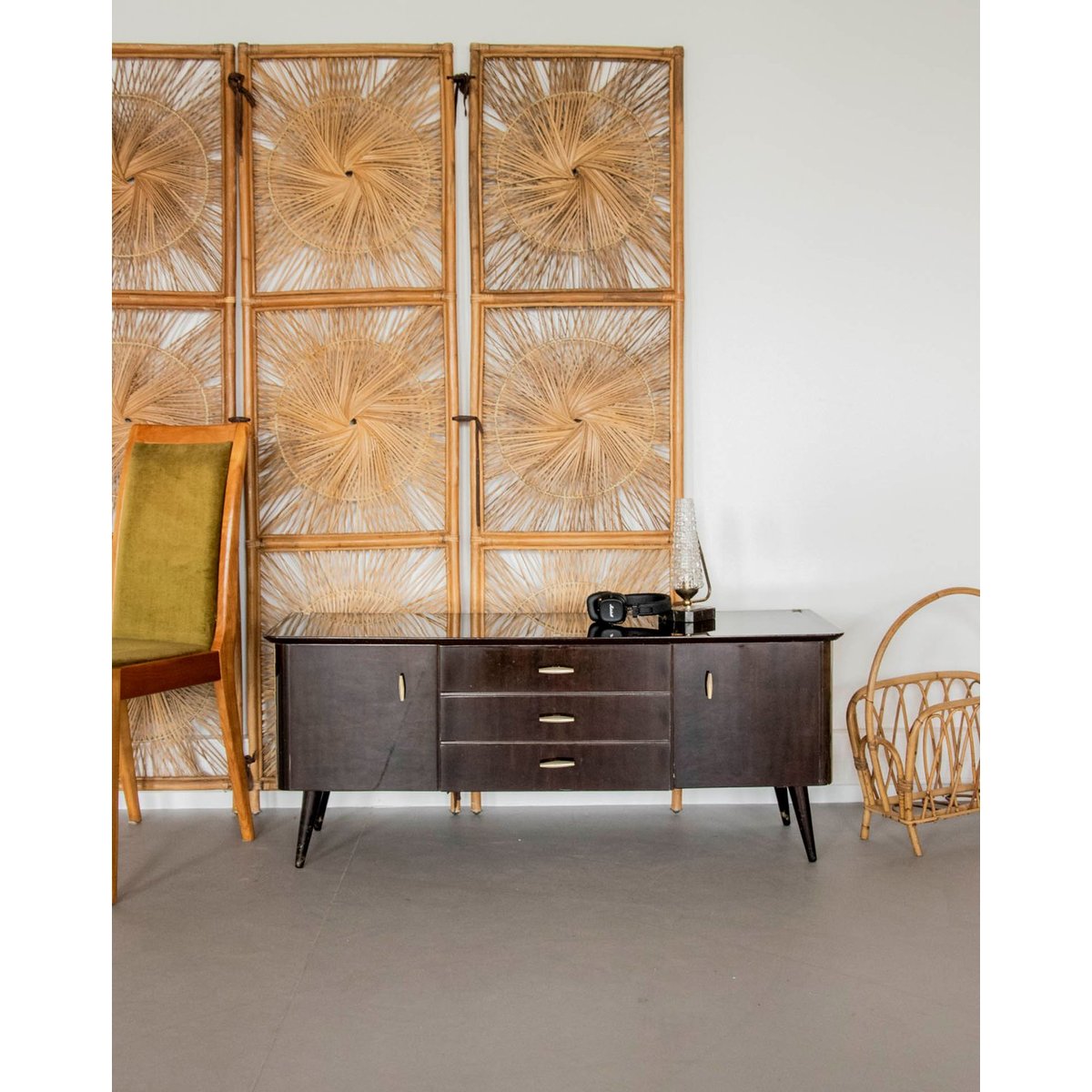 Enfilade au bois plaqué noir Margaret N°465 - Bon état noir, DEBONGOUT