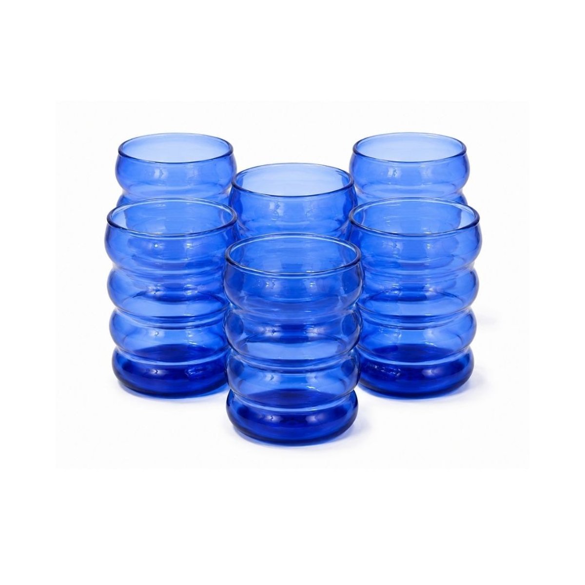 Lot de 6 verres, SANTORIN bleu, ARTIME