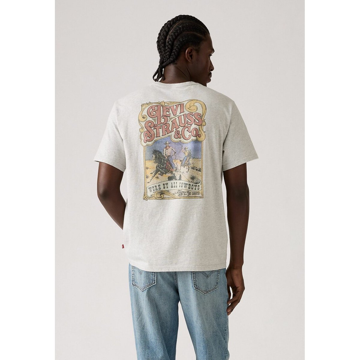 Relaxed Fit T-Shirt Printed On Back light grey, LEVI'S
