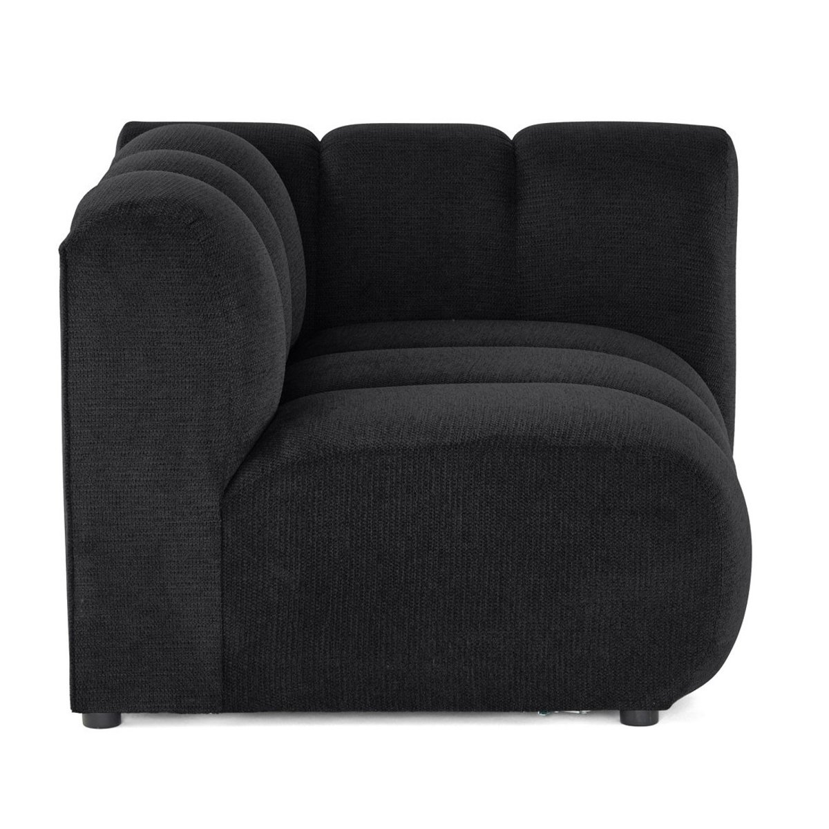 Module d'assise droit - DEBBIE noir, BEST MOBILIER