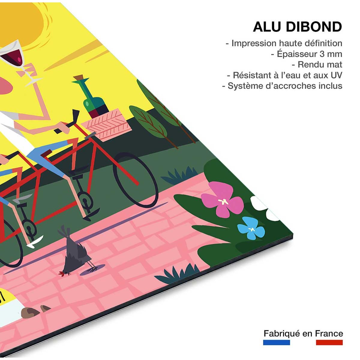 Tableau vive la provence tableau alu dibond, HEXOA