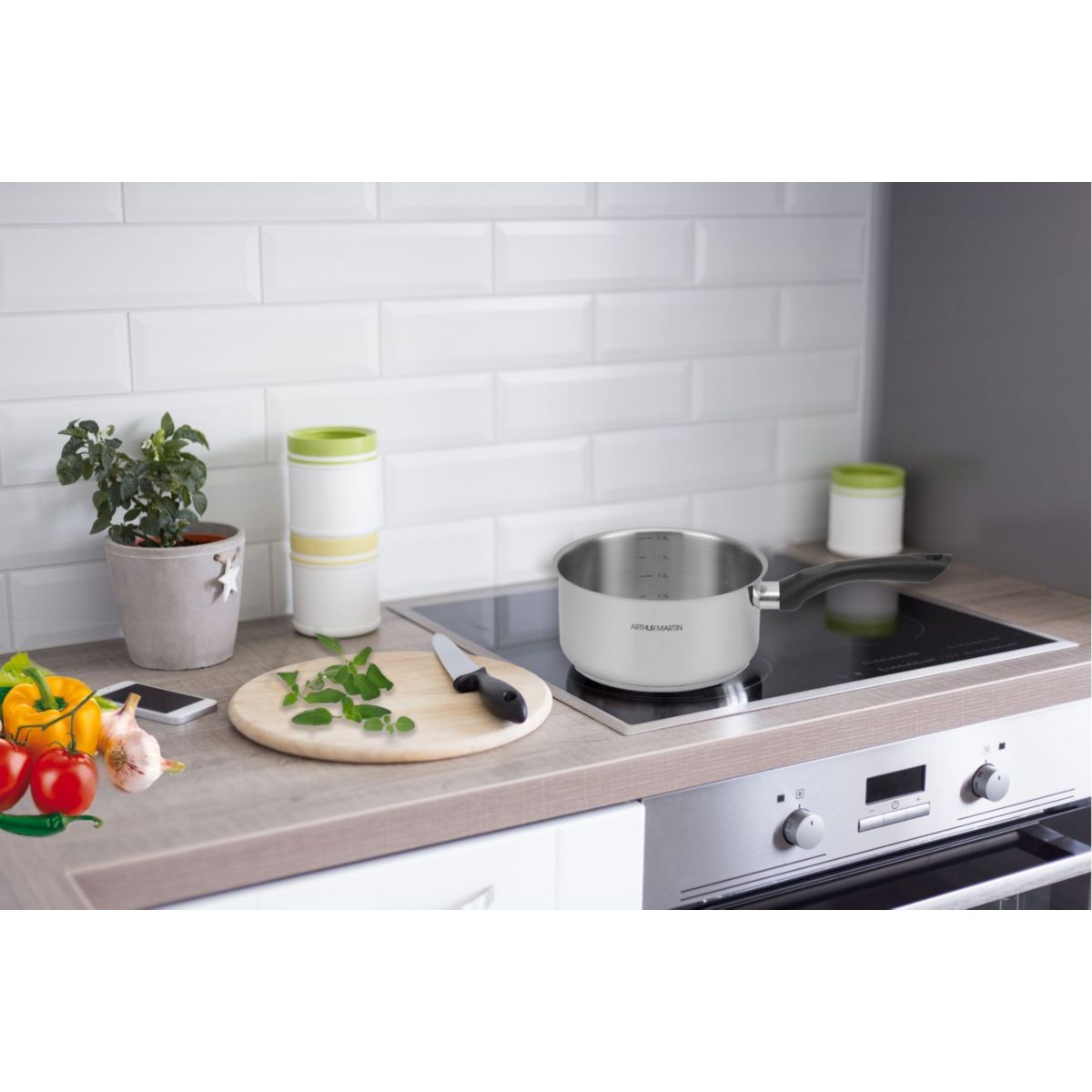 Casserole inox 18 cm inox, ARTHUR MARTIN